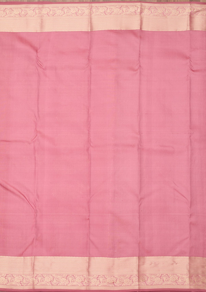 Onion Pink Zariwork (Gold) Silk Saree