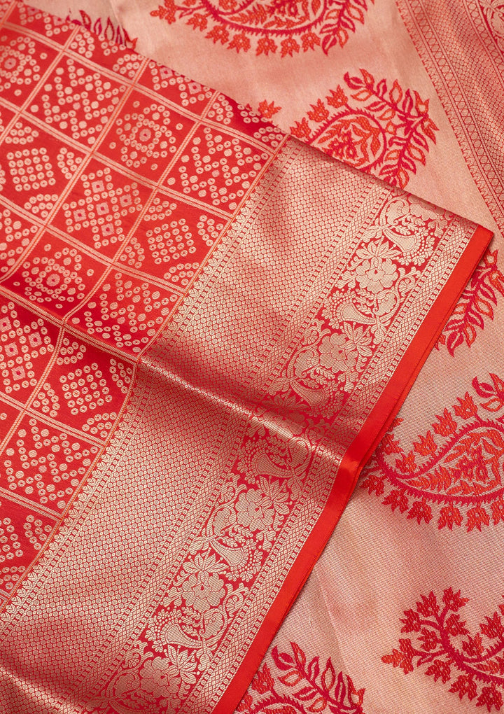 Orange Zariwork (Gold) Silk Silk_Saree