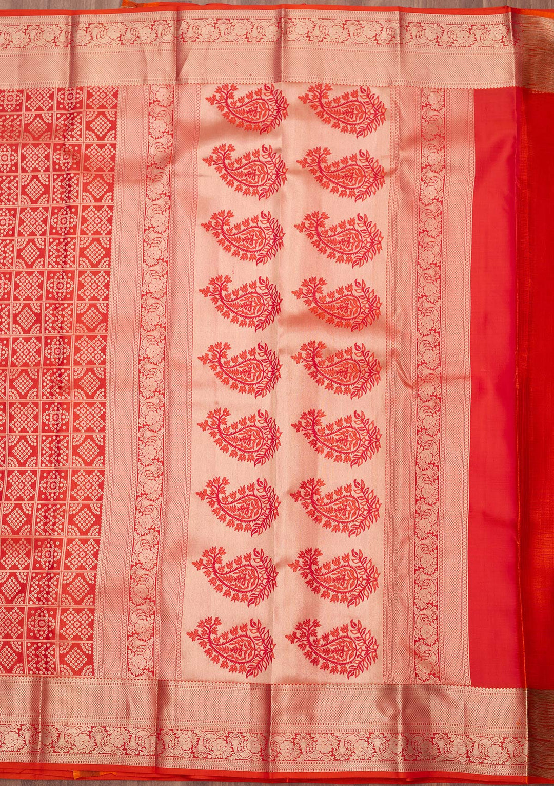 Orange Zariwork (Gold) Silk Silk_Saree
