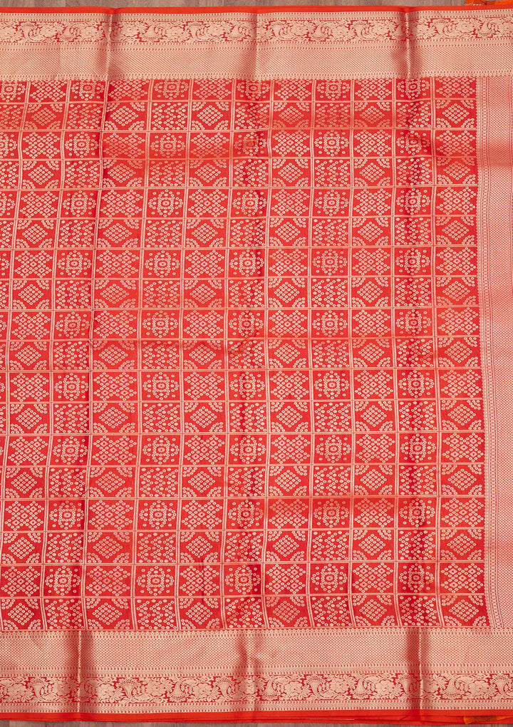 Orange Zariwork (Gold) Silk Silk_Saree