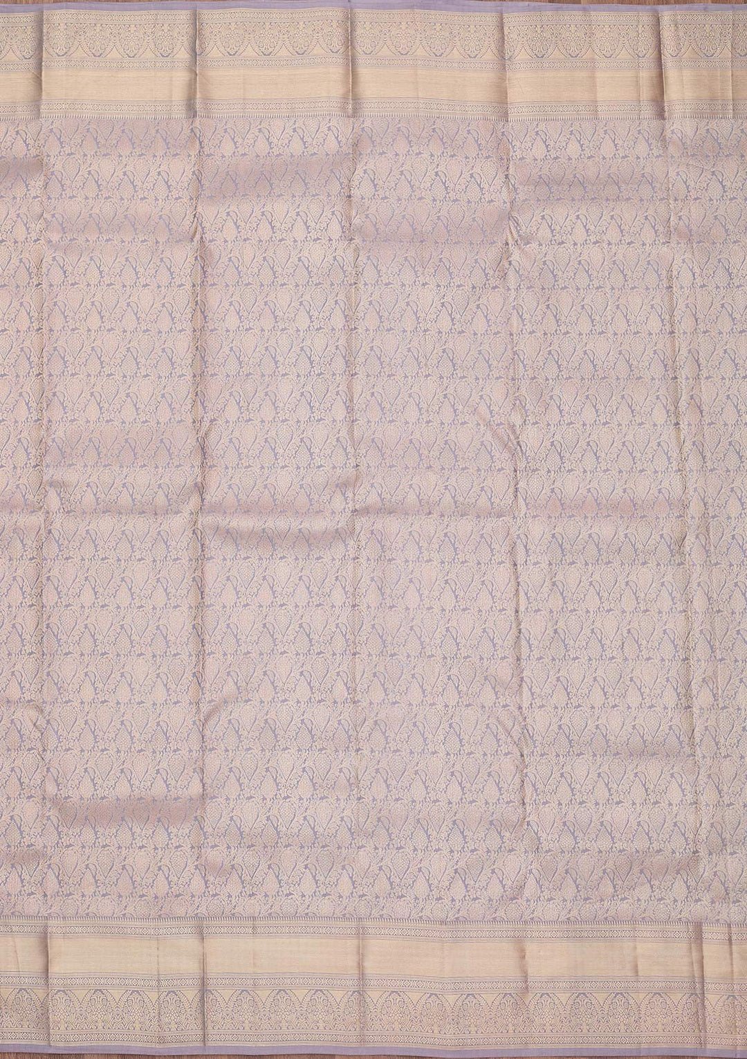 Grey Zariwork (Silver) Silk Silk_Saree