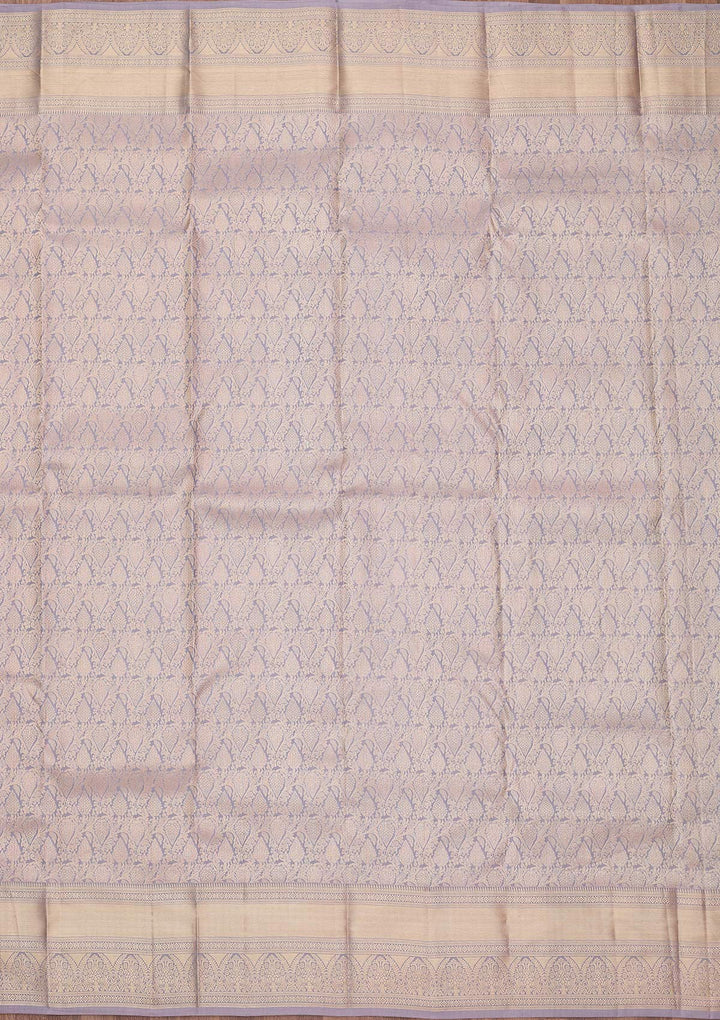 Grey Zariwork (Silver) Silk Silk_Saree
