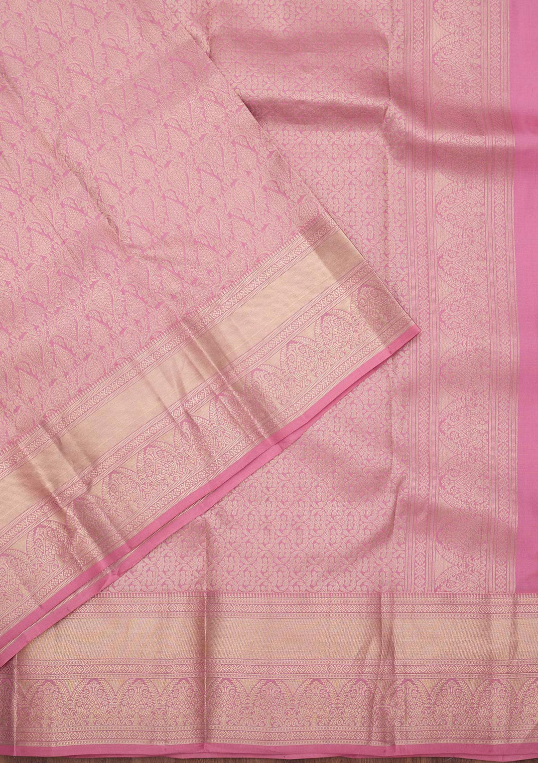Onion Pink Zariwork (Silver) Silk Silk_Saree