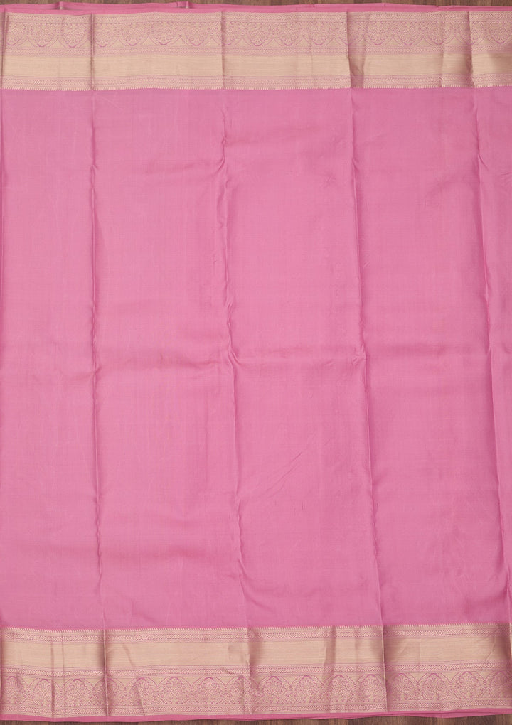 Onion Pink Zariwork (Silver) Silk Silk_Saree