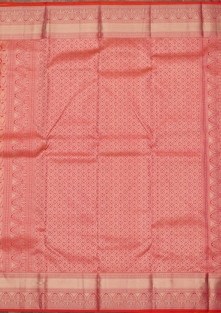 Orange Zariwork (Gold) Silk Silk_Saree