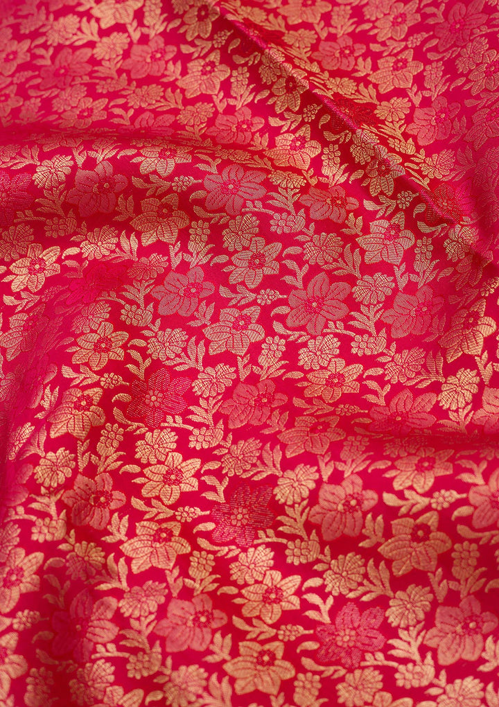 Rani Pink Zariwork (Gold) Silk Silk_Saree