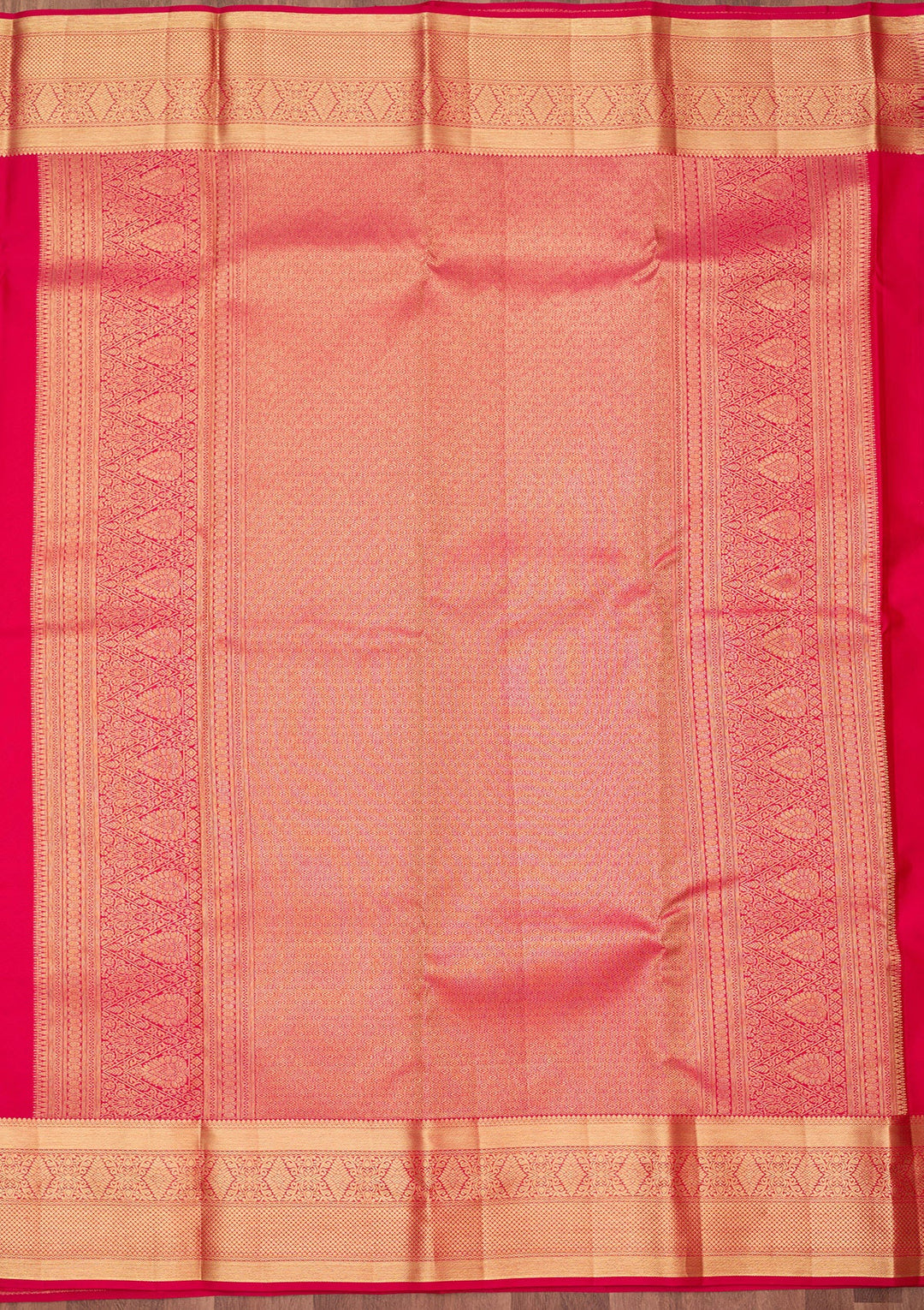 Rani Pink Zariwork (Gold) Silk Silk_Saree
