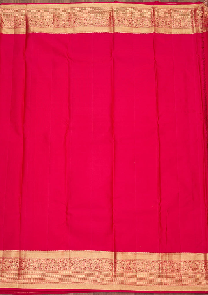 Rani Pink Zariwork (Gold) Silk Silk_Saree