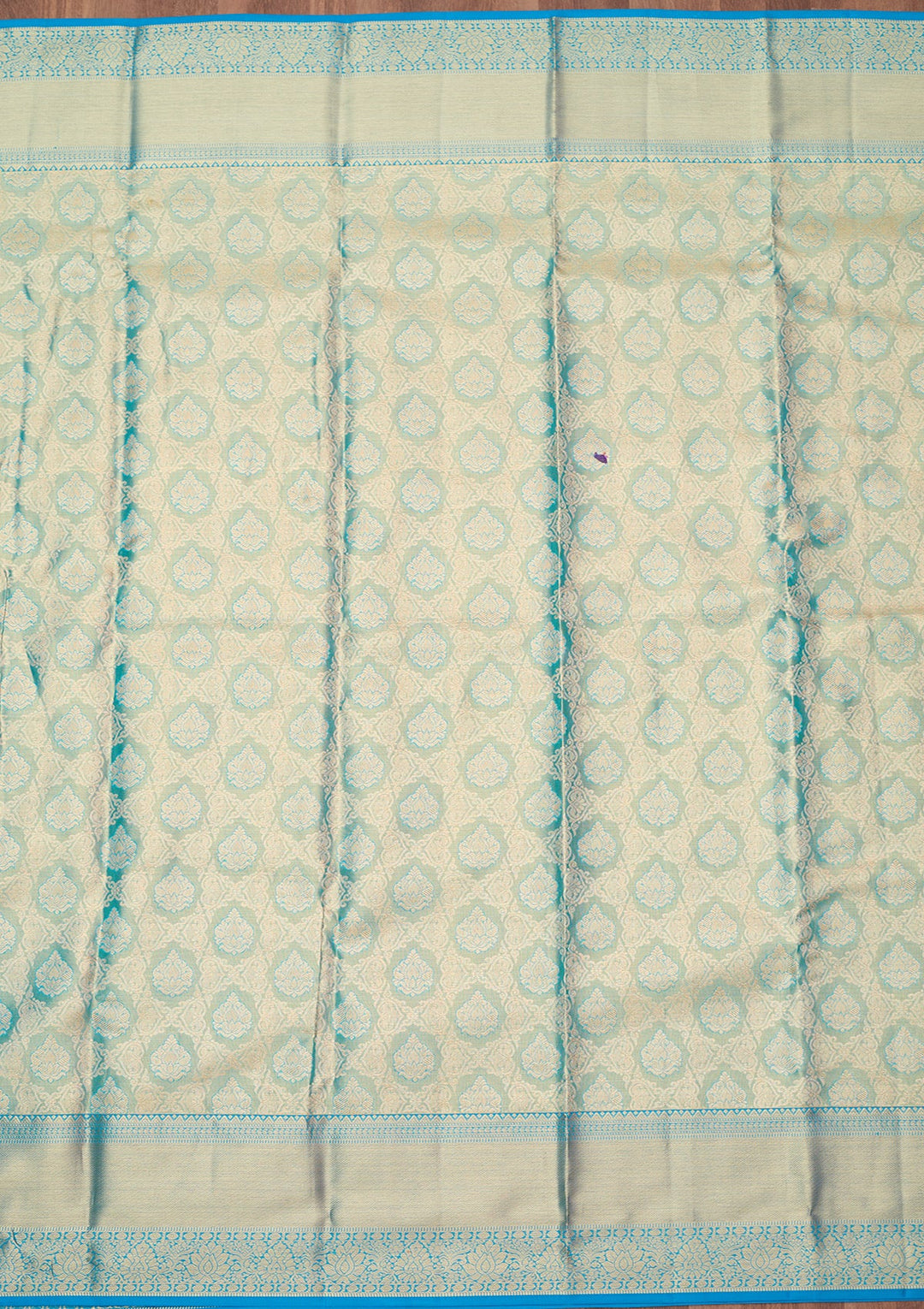 Blue Zariwork (Gold) Silk Silk_Saree