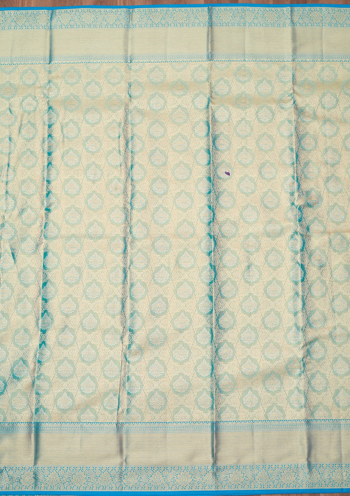 Blue Zariwork (Gold) Silk Silk_Saree