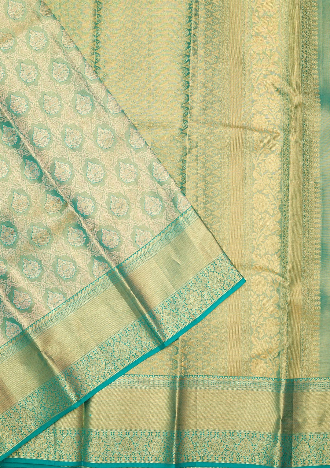 Rama Green Zariwork (Gold) Silk Silk_Saree