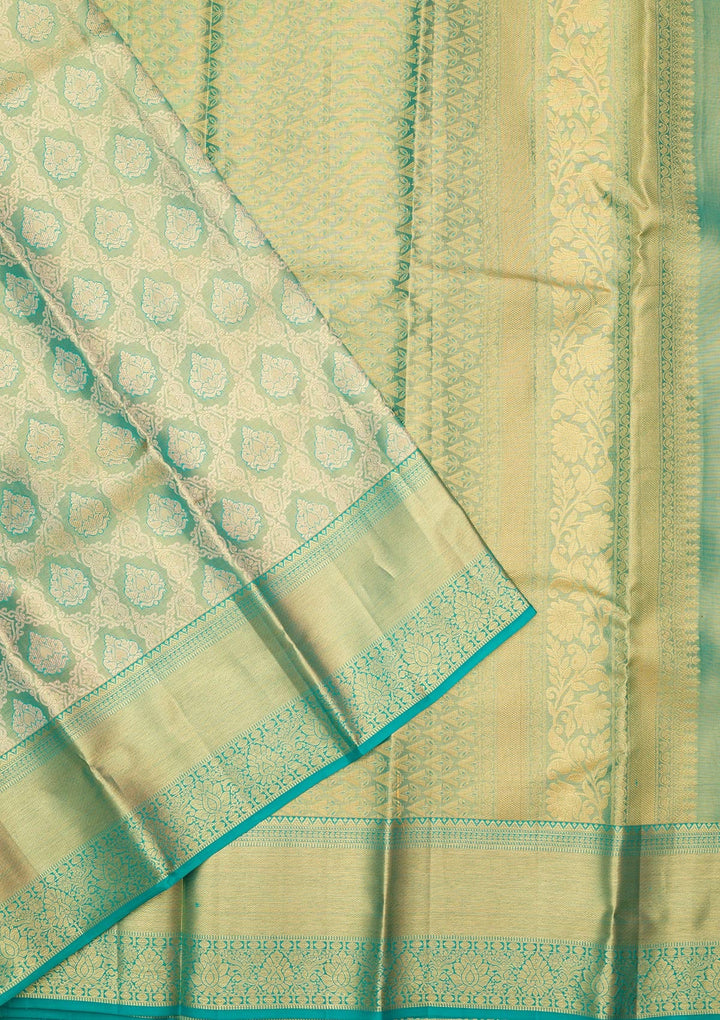 Rama Green Zariwork (Gold) Silk Silk_Saree