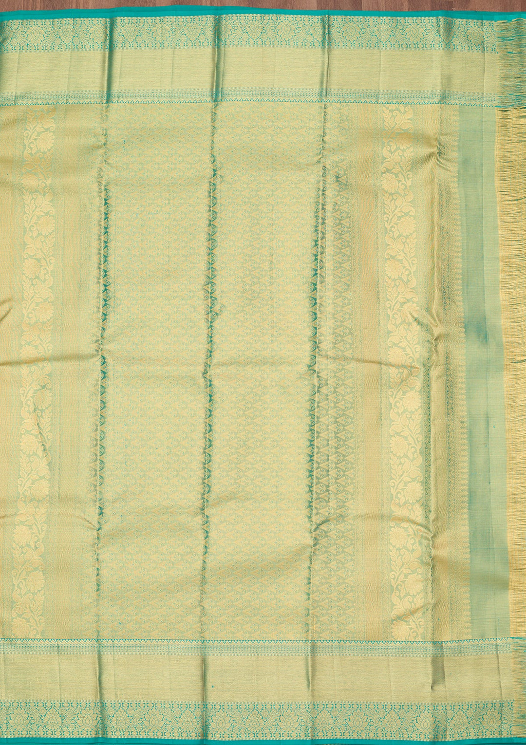 Rama Green Zariwork (Gold) Silk Silk_Saree