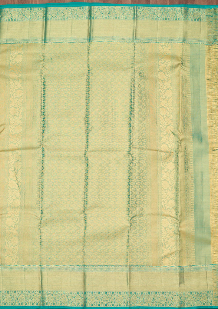 Rama Green Zariwork (Gold) Silk Silk_Saree