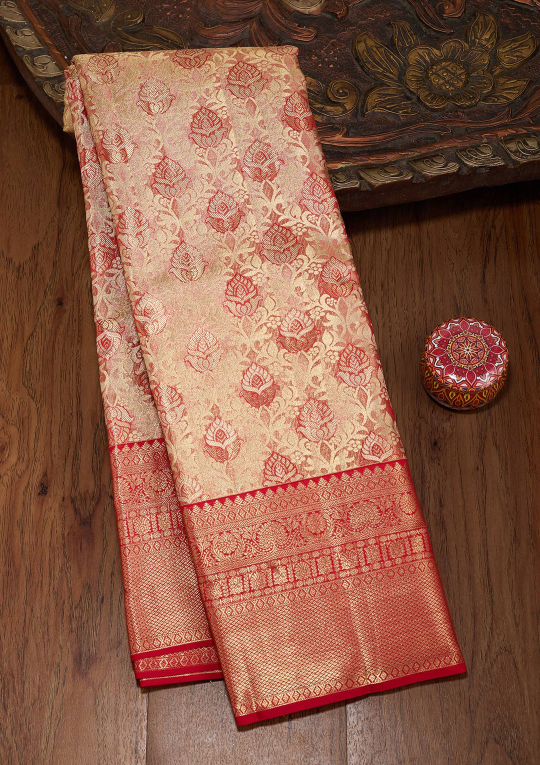 Red Zariwork (Gold) Silk Silk_Saree