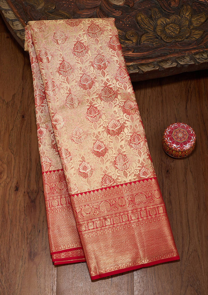 Red Zariwork (Gold) Silk Silk_Saree