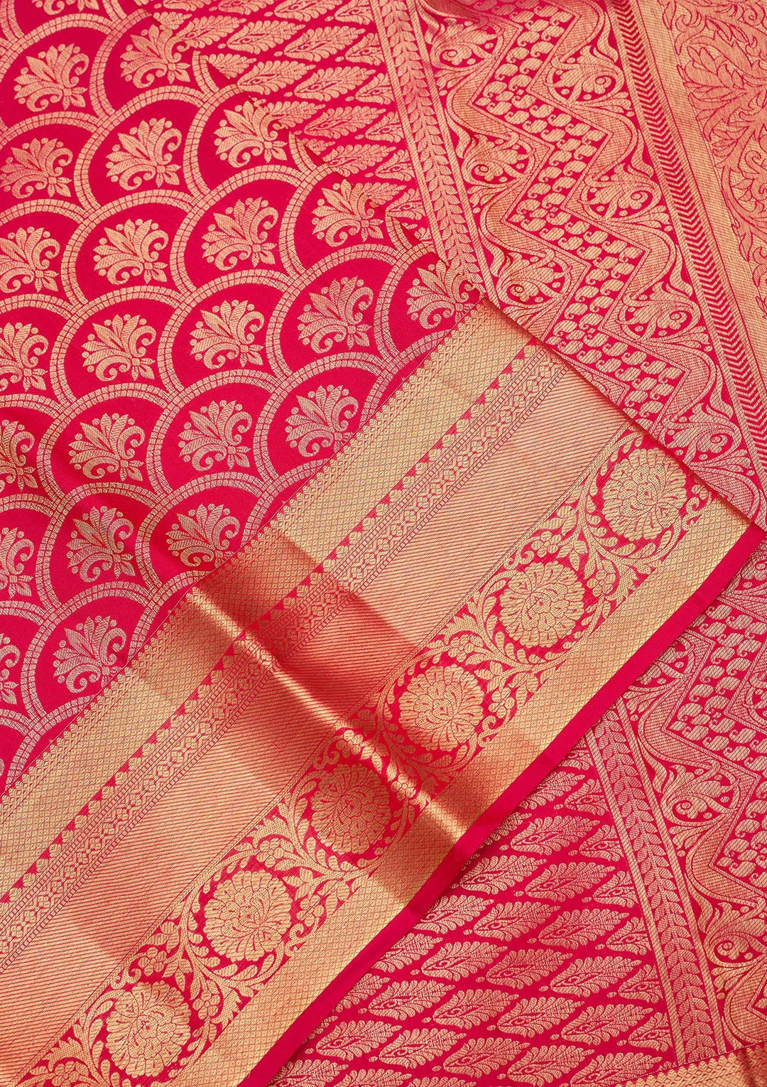 Rani Pink Zariwork (Gold) Pure Silk Silk_Saree