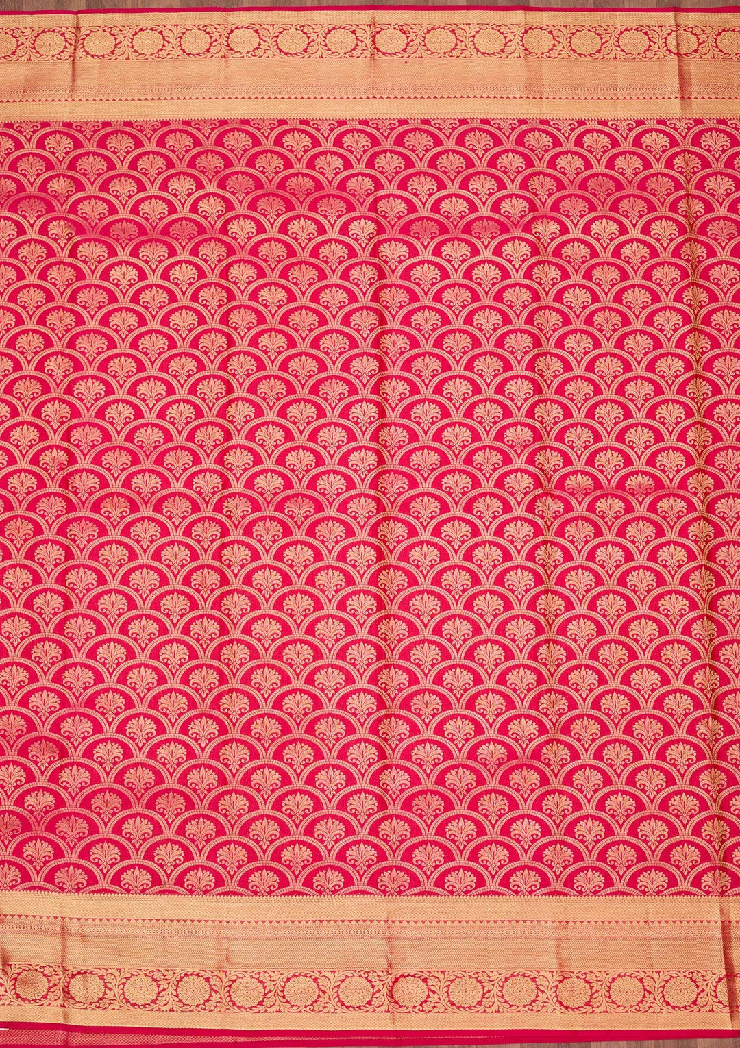 Rani Pink Zariwork (Gold) Pure Silk Silk_Saree