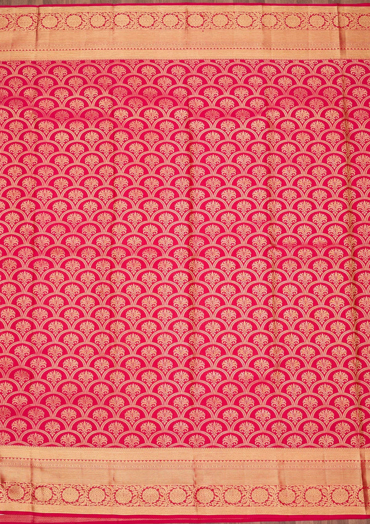 Rani Pink Zariwork (Gold) Pure Silk Silk_Saree