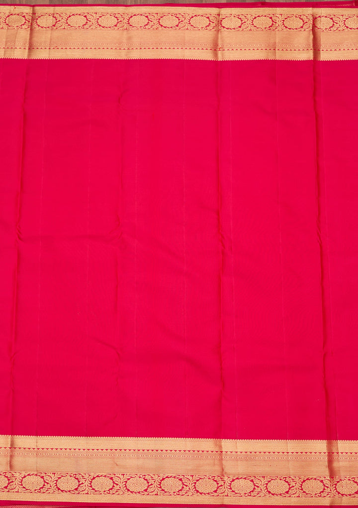 Rani Pink Zariwork (Gold) Pure Silk Silk_Saree