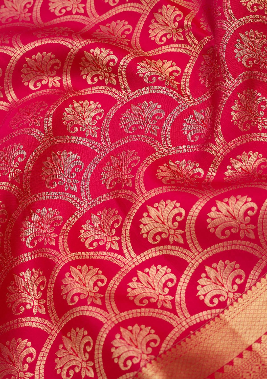 Rani Pink Zariwork (Gold) Pure Silk Silk_Saree