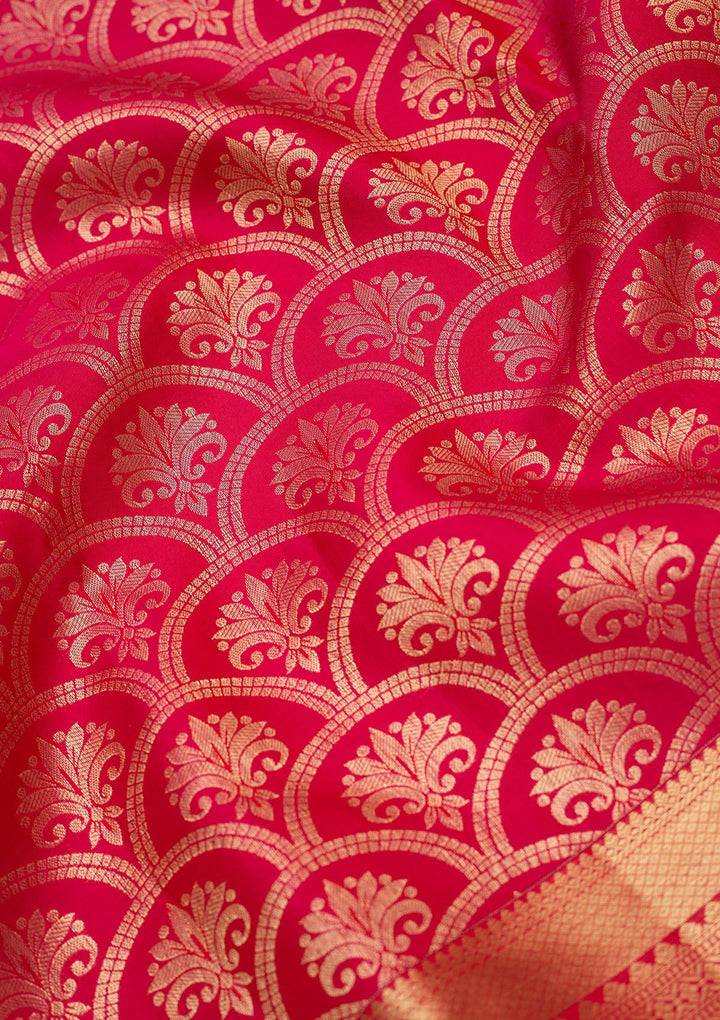 Rani Pink Zariwork (Gold) Pure Silk Silk_Saree
