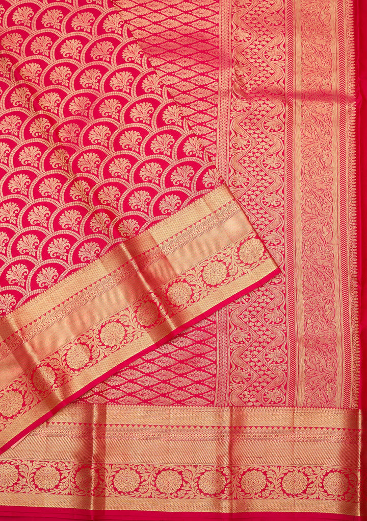 Rani Pink Zariwork (Gold) Pure Silk Silk_Saree