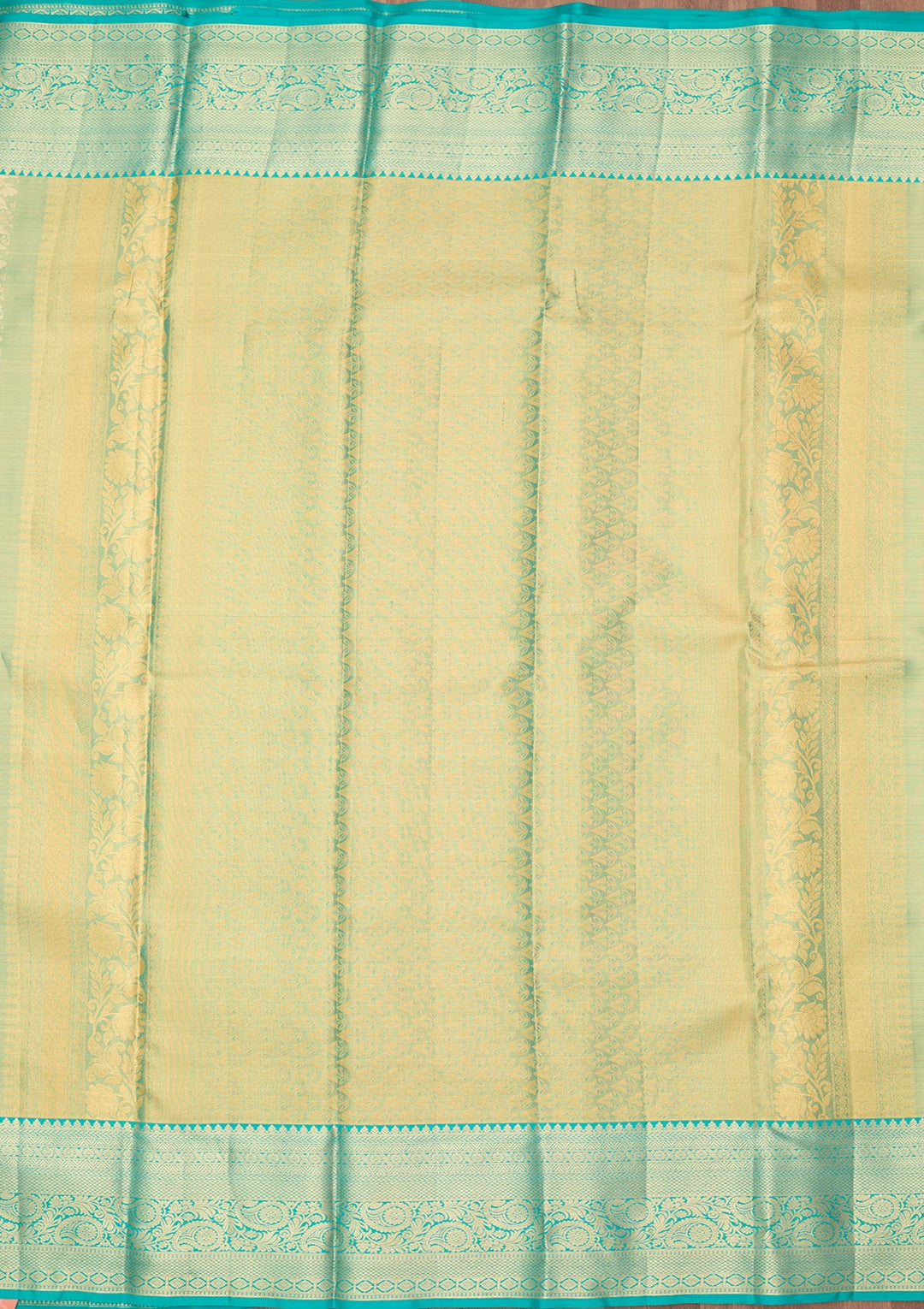 Sea Green Dharmavaram Pure Silk Saree