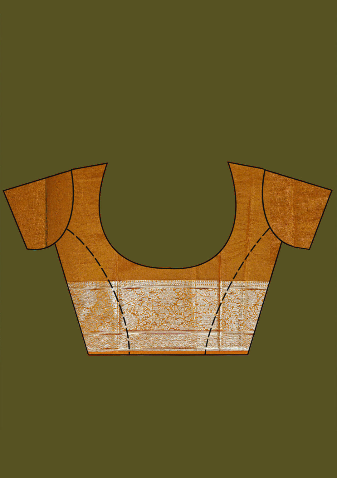 Mustard Zariwork (Gold) Silk Silk Saree