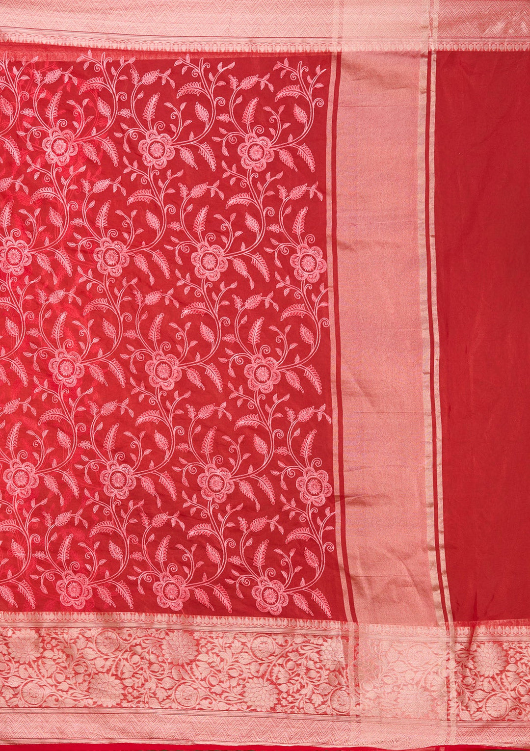 Red Zariwork (Gold) Silk Saree
