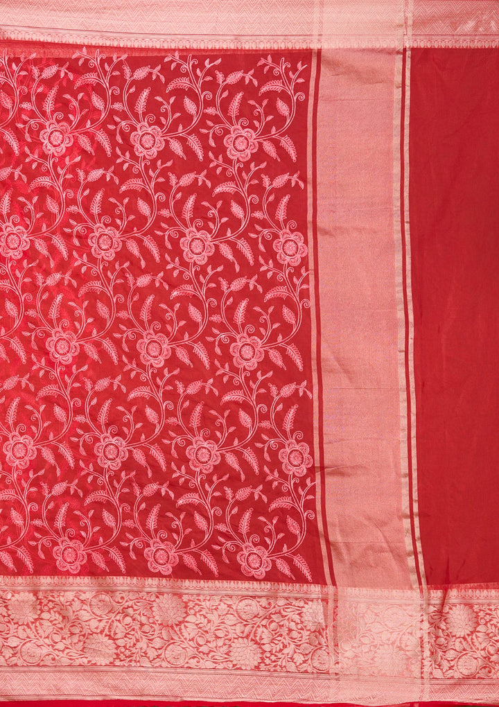 Red Zariwork (Gold) Silk Saree