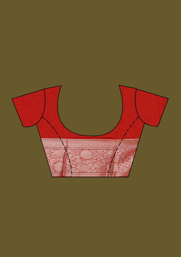 Red Zariwork (Gold) Silk Saree