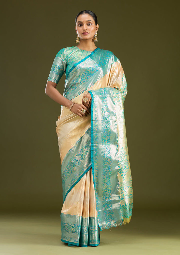 Gold Zariwork (Gold) Silk Silk Saree