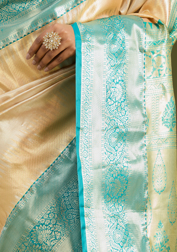 Gold Zariwork (Gold) Silk Silk Saree