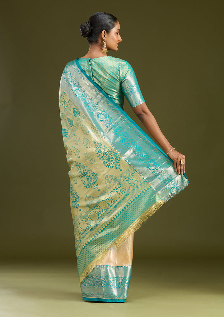 Gold Zariwork (Gold) Silk Silk Saree