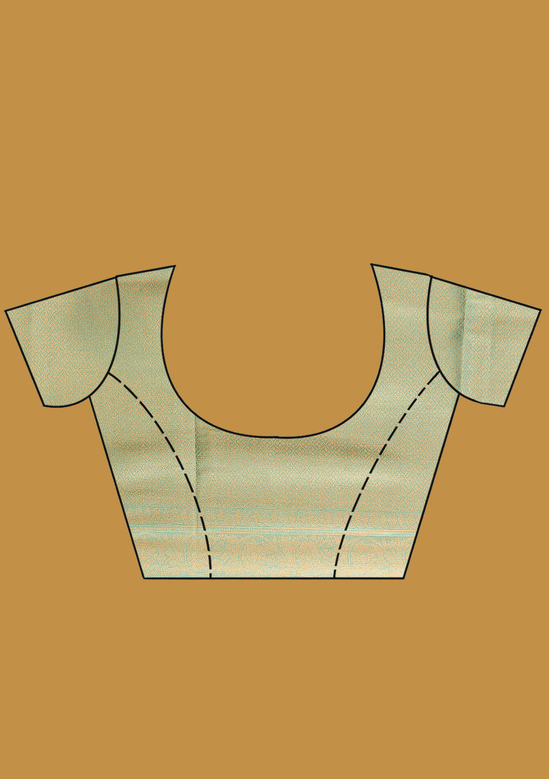 Sea Green Zariwork (Gold) Silk Silk Saree