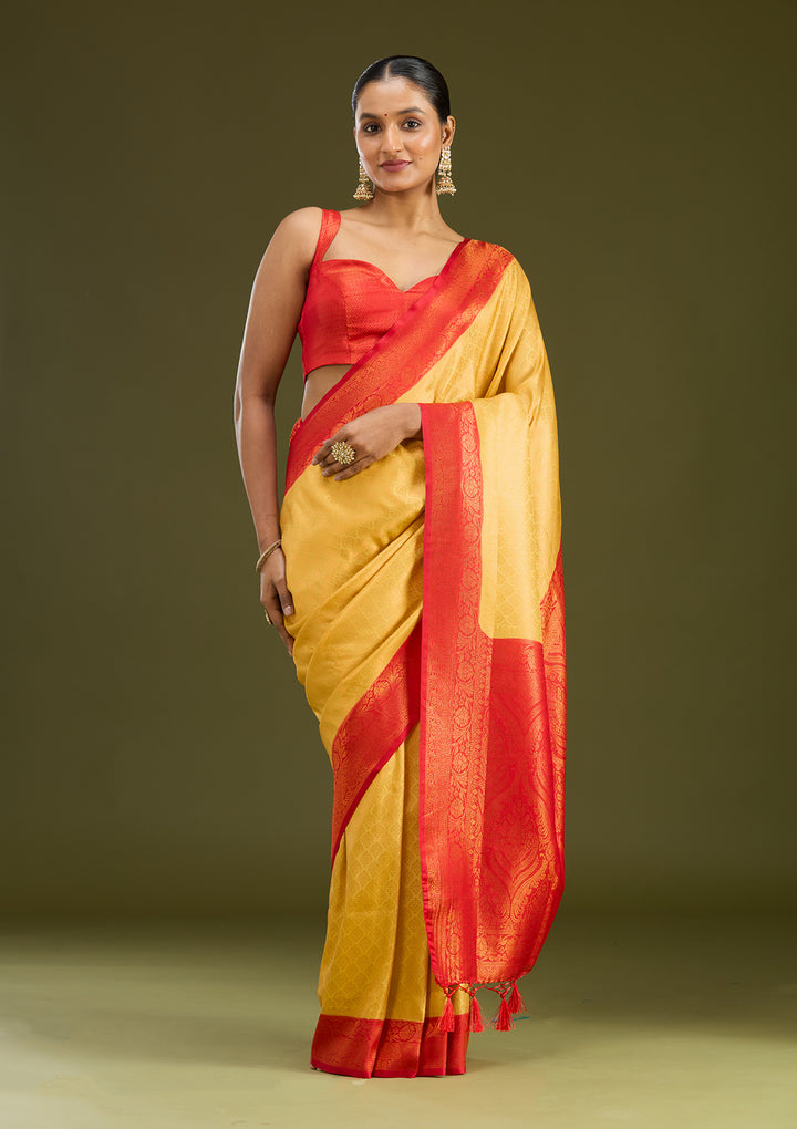 Gold Zariwork (Gold) Silk Silk Saree