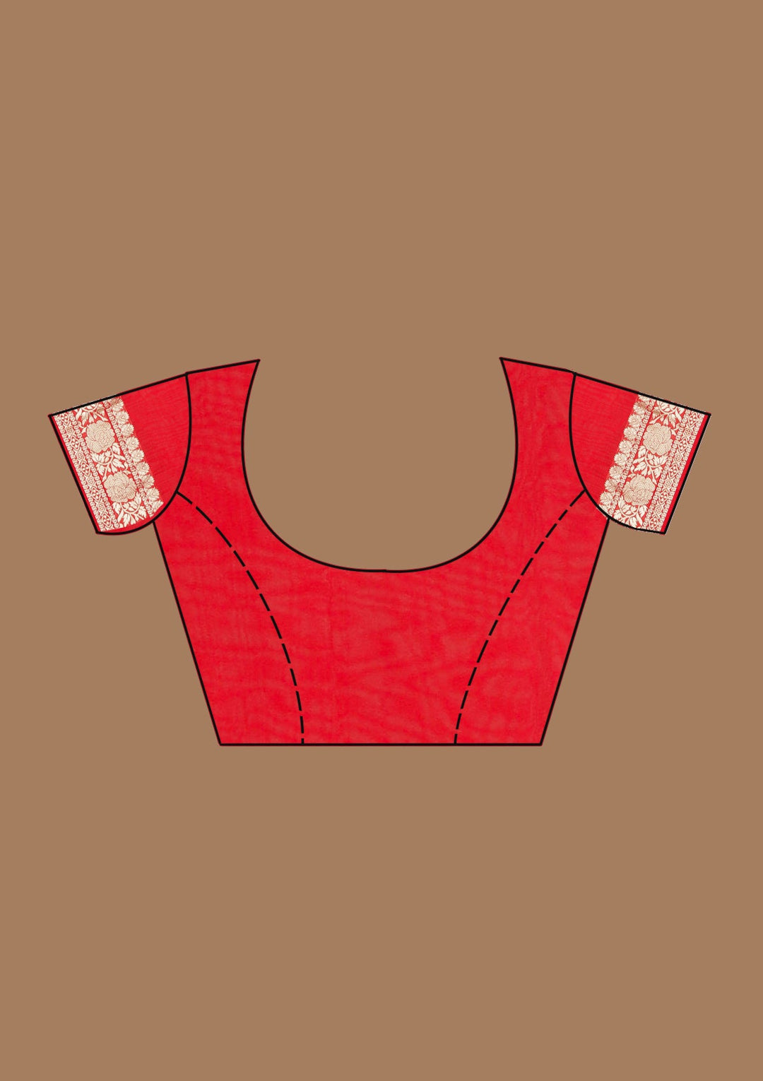 Red Zariwork (Gold) Satin Silk Saree