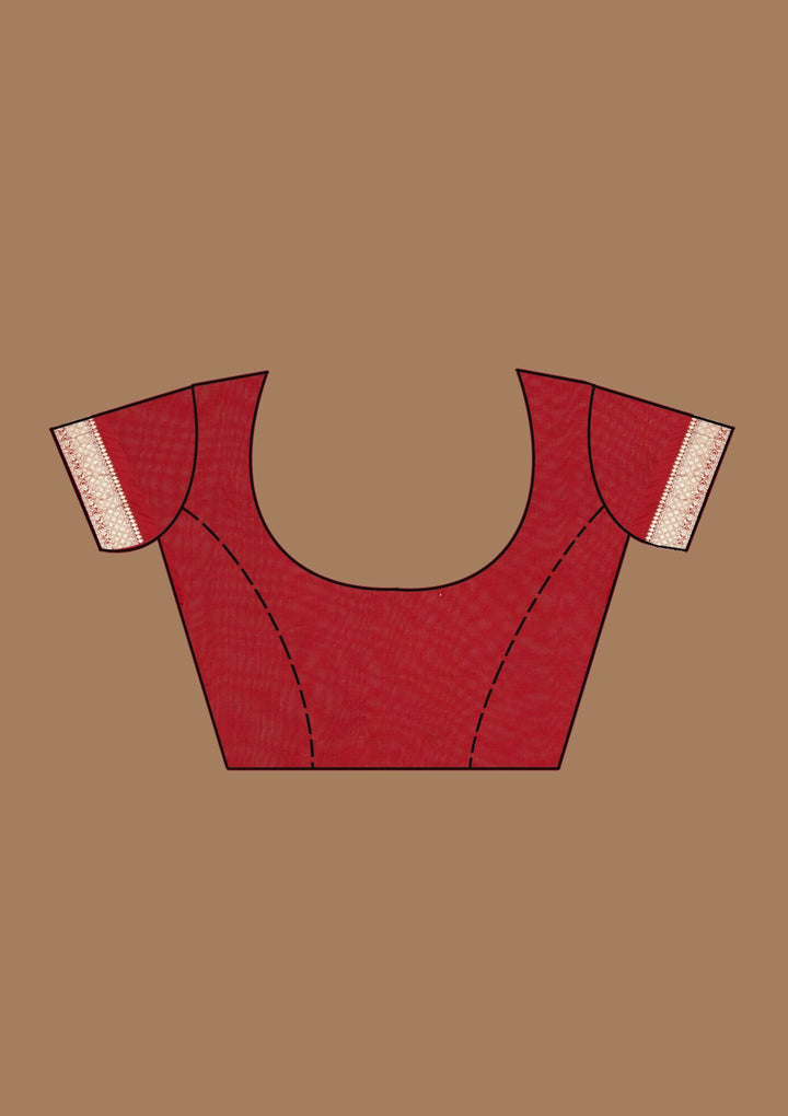 Maroon Zariwork (Gold) Georgette Silk Saree