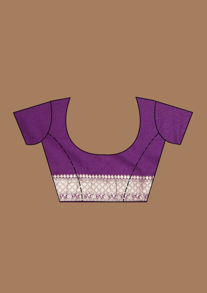 Purple Zariwork (Gold) Georgette Silk Saree
