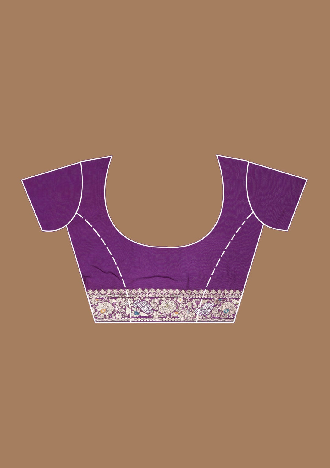 Purple Zariwork (Gold) Georgette Silk Saree