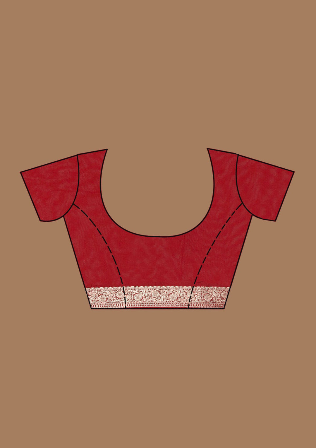 Maroon Zariwork (Gold) Georgette Silk Saree