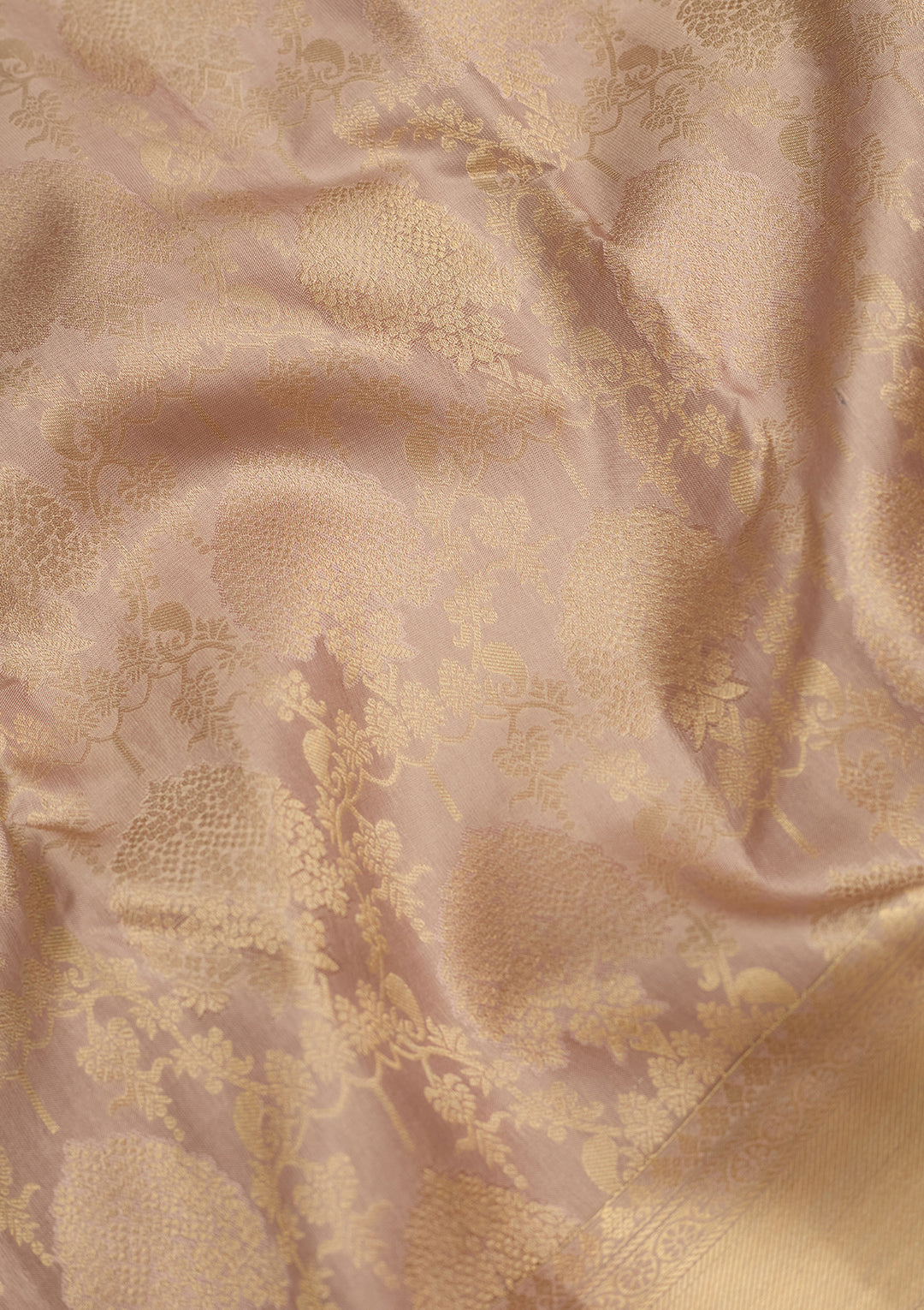 Mauve Zariwork (Gold) Silk Silk Saree