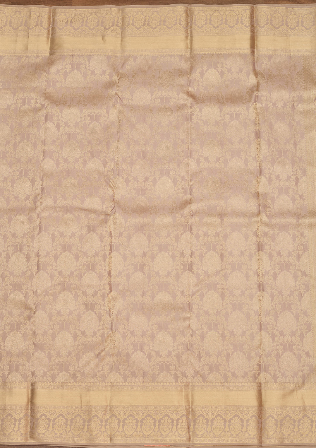 Mauve Zariwork (Gold) Silk Silk Saree