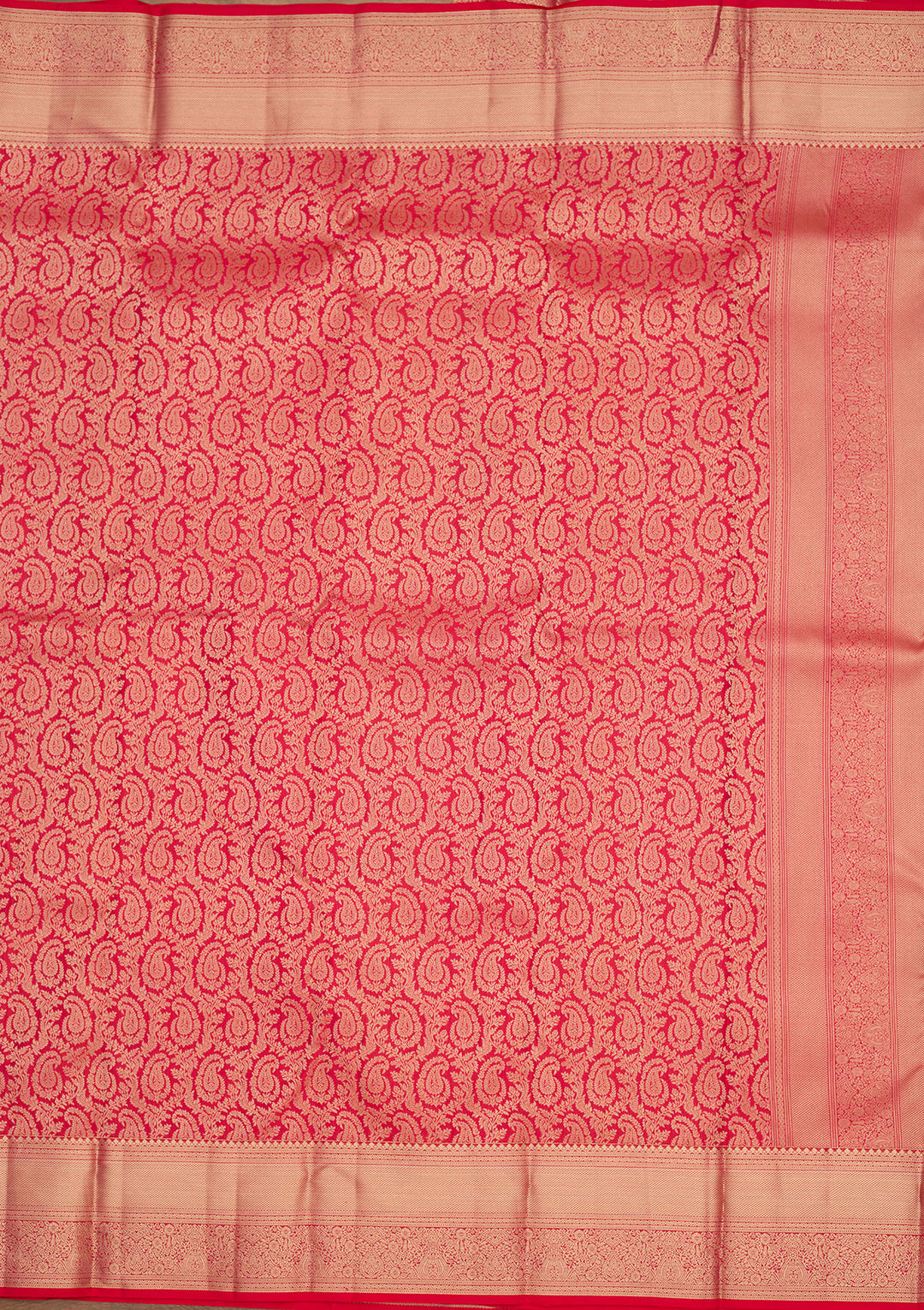 Rani Pink Zariwork (Gold) Silk Silk Saree