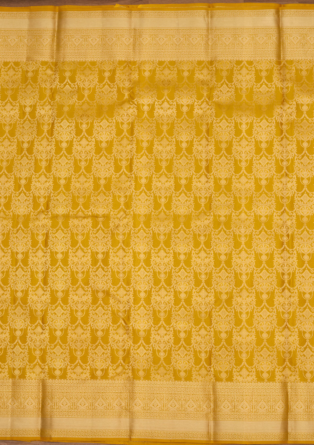 Mustard Zariwork (Gold) Silk Silk Saree