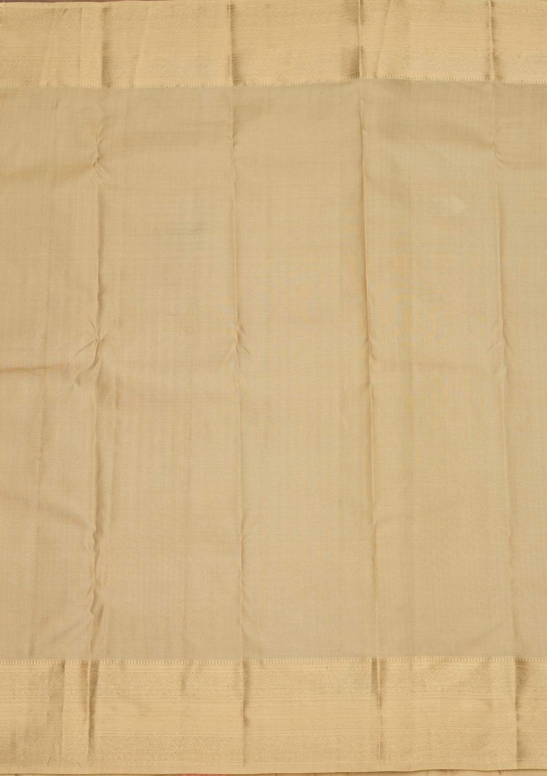 Beige Zariwork (Gold) Silk Silk Saree