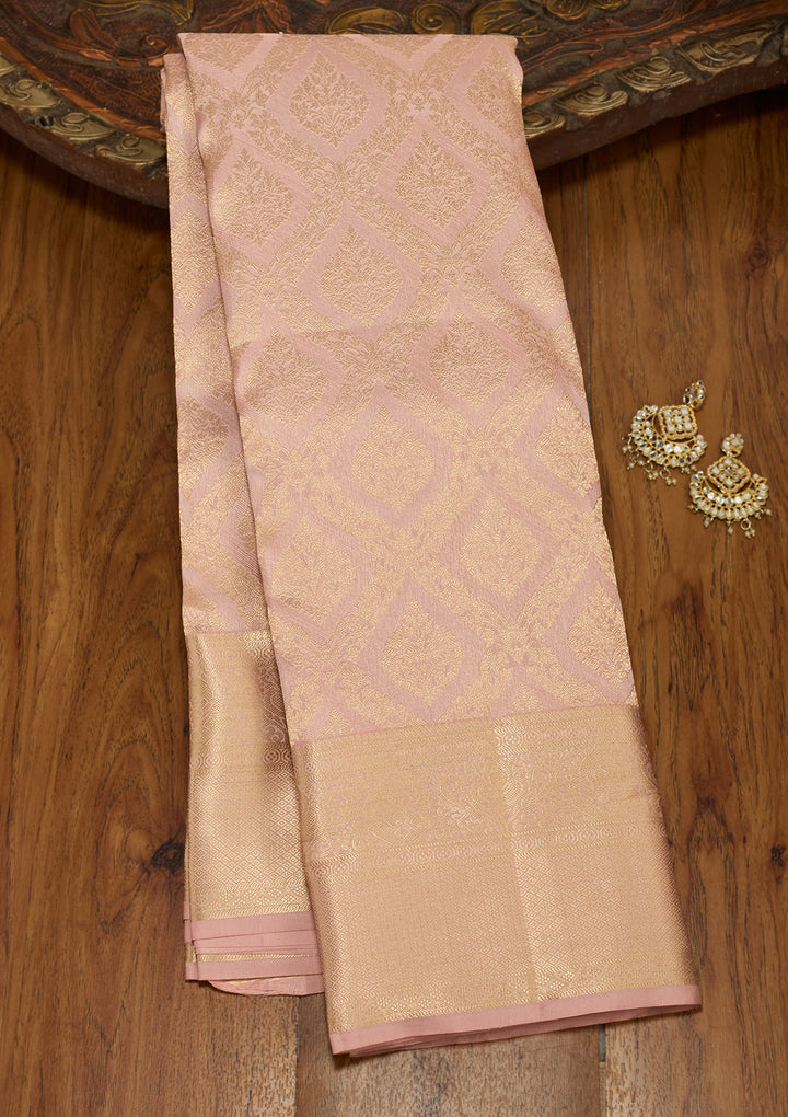 Mauve Zariwork (Gold) Silk Silk Saree