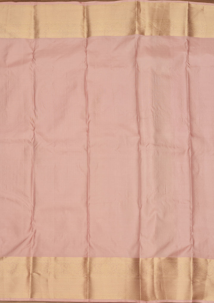 Mauve Zariwork (Gold) Silk Silk Saree