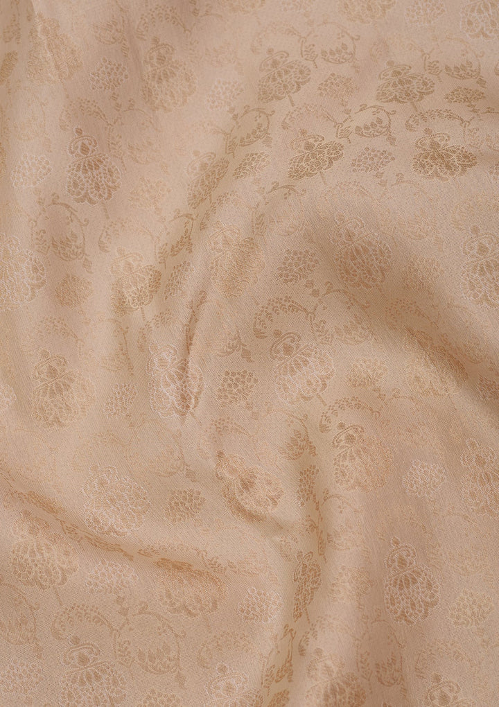 Cream Kanjivaram Pure Silk Saree